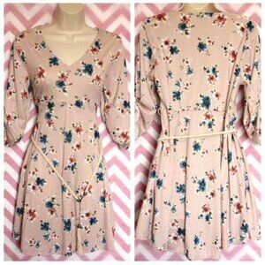 Blush Floral Tunic Dress Size S